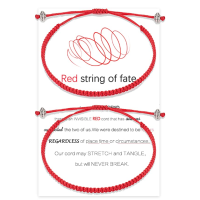 ojokiss Red String of Fate Bracelets Kabbalah Protection Good Luck Simple Matching Bracelets for Lover Women Men