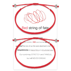 ojokiss Red String of Fate Bracelets Kabbalah Protection Good Luck Simple Matching Bracelets for Lover Women Men